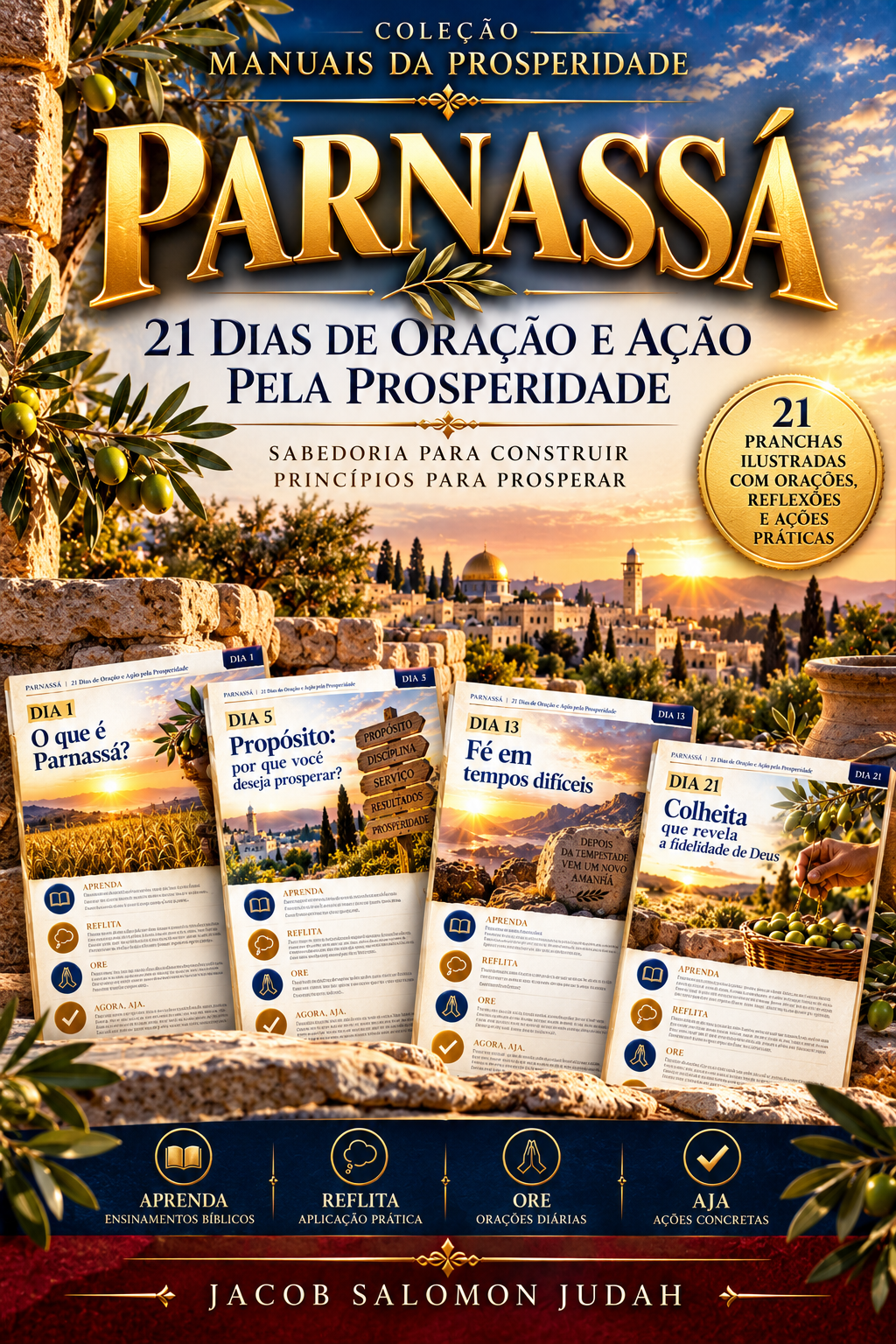 Capa do livro Parnassá — Pranchas Devocionais, de Jacob Salomon Judah, sobre prosperidade e sustento segundo os princípios bíblicos.