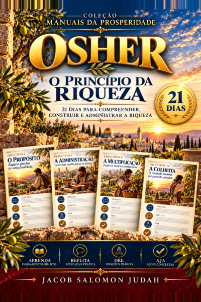 Capa do livro OSHER — Princípio da Riqueza — Pranchas Devocionais Bíblicas, de Jacob Salomon Judah.